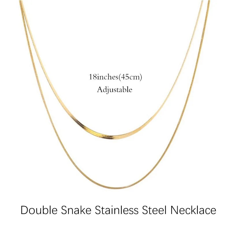 Stainless Steel Snake Necklace for Women